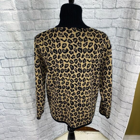 Tallyho full zip sweater jacket cheetah print sz S women - Picture 12 of 12